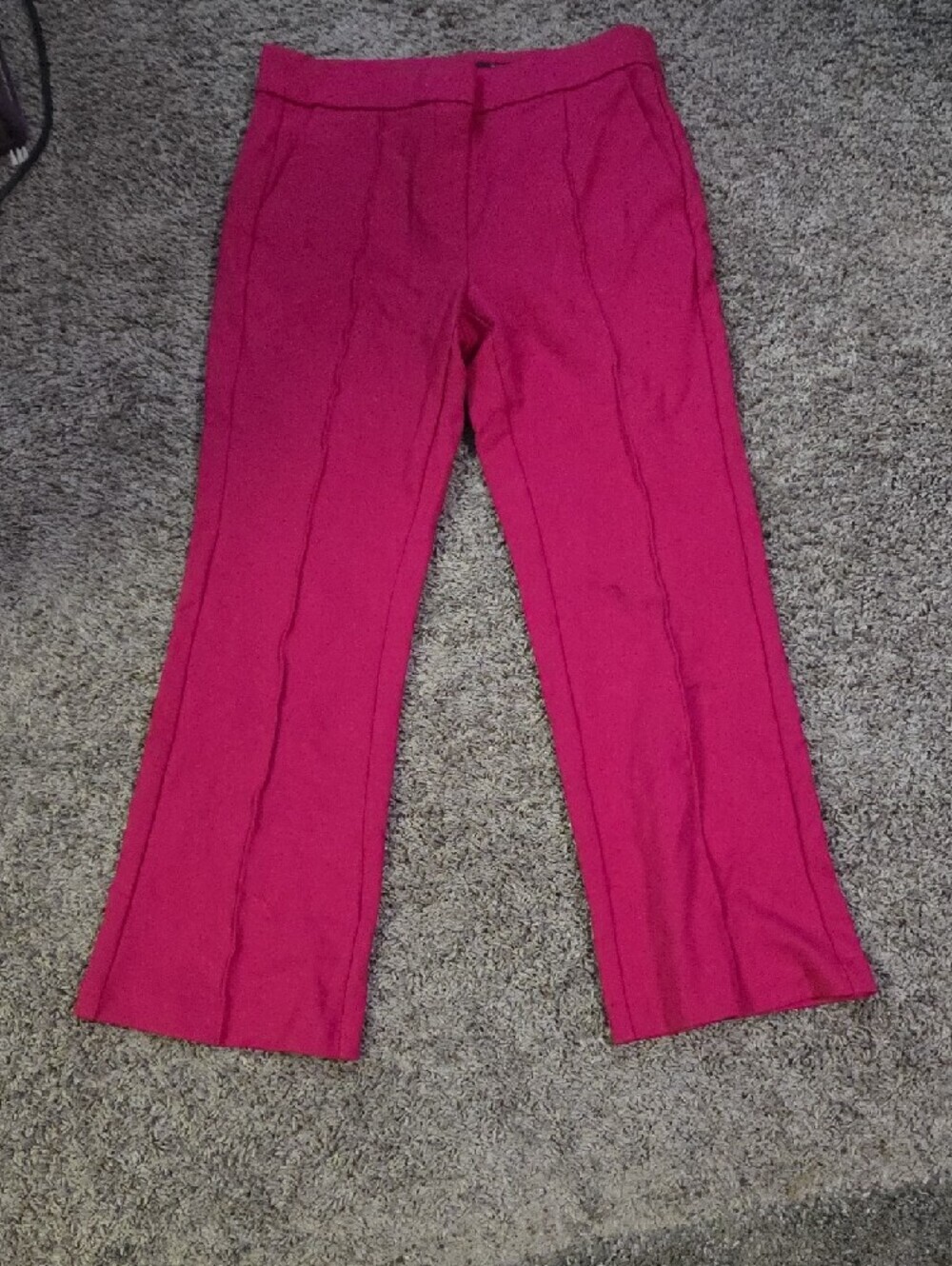 J. Crew Hot Pink Straight-Leg Trousers - Picture 2 of 6